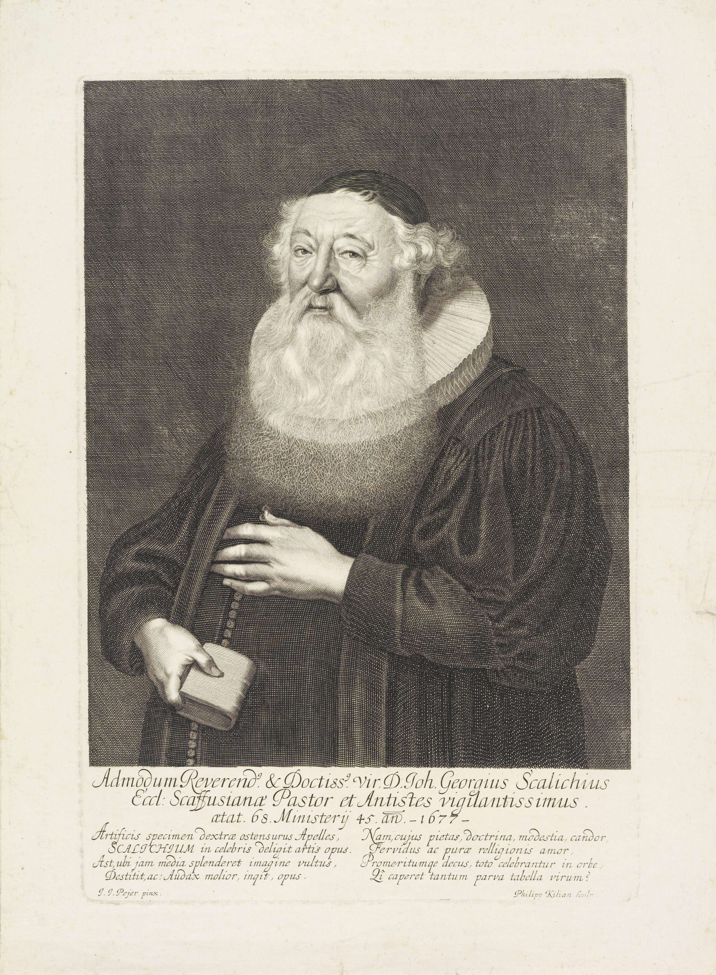 Antistes Johann Georg Schalch (1609-1686), Schaffhausen, im Alter von 68 Jahren